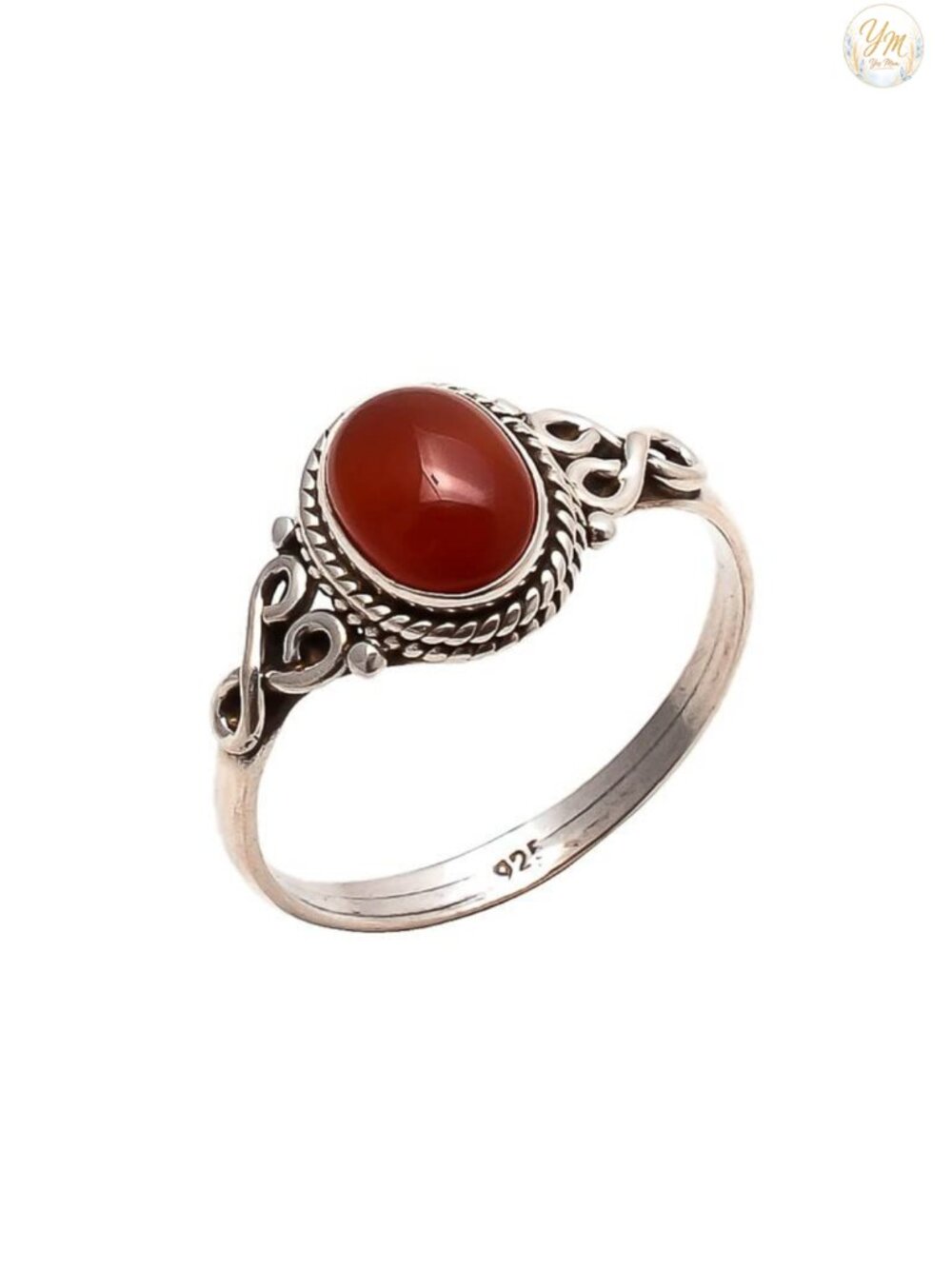Carnelian Stone Ring 925 Sterling Silver Statement Ring For Women Handmade